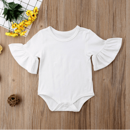 

Trendy Ruffle Sleeve Bodysuit