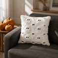 thumbnail image 5 of Halloween Ghost Pumpkin Pillow Covers 18X18,Cute Ghost Throw Pillow Cases, Decorative Soft Plush Cushion Case for Chair Bed Sofa Bedroom Living Room Cozy Fall Halloween Decor, 5 of 5