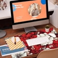 thumbnail image 5 of Desk Pad, Red and White Flowers Desk Mat, Retro Red Floral Large Gaming Mouse Pad, 31.5"x11.8" Extended Big Computer Keyboard Mouse Pad with Non-Slip Base and Stitched Edge, 5 of 7