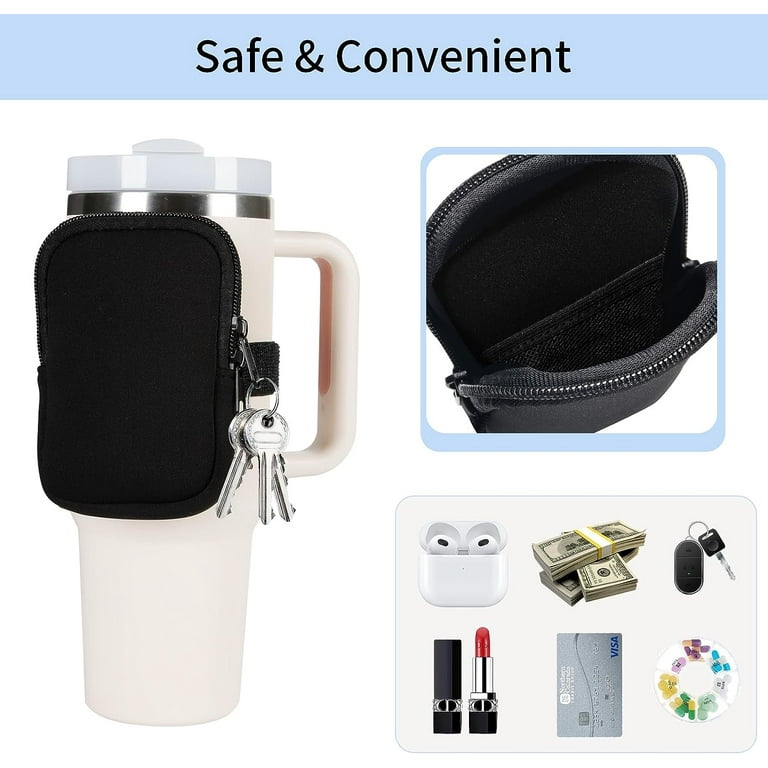 Water Bottle Pouch For 20/30/40oz Zipper Wallet For Women Gym
