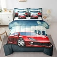 thumbnail image 1 of YST Ensemble de Literie Voiture de Course Rouge 7 Pcs pour Sports Extrêmes, Format Simple, 1 of 4