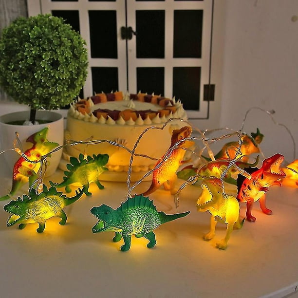 20 luces llevadas de la secuencia del dinosaurio decoración del sitio del dinosaurio de 9,8 pies para la lámpara del dinosaurio de los niños