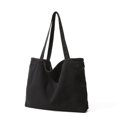 thumbnail image 3 of Bolso de mano de lona de gran capacidad para niñas, bolso de hombro para estudiantes, estilo retro, sencillo, todo en uno, tendencia, 3 of 5
