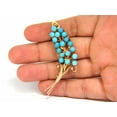 thumbnail image 6 of 1940's PERSIAN TURQUOISE LEAF PIN HANDMADE 14KT ROSE GOLD, 6 of 6