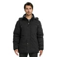 thumbnail image 3 of WenVen Men's Winter Coat Puffer Jacket Insulated Parka Coat with Removable Hood Black 3XL, 3 of 12