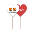 thumbnail image 1 of Sólo naranjas dibujo gracioso naranja Palillos de dientes bandera etiqueta de amor selección de pastelitos, 1 of 4