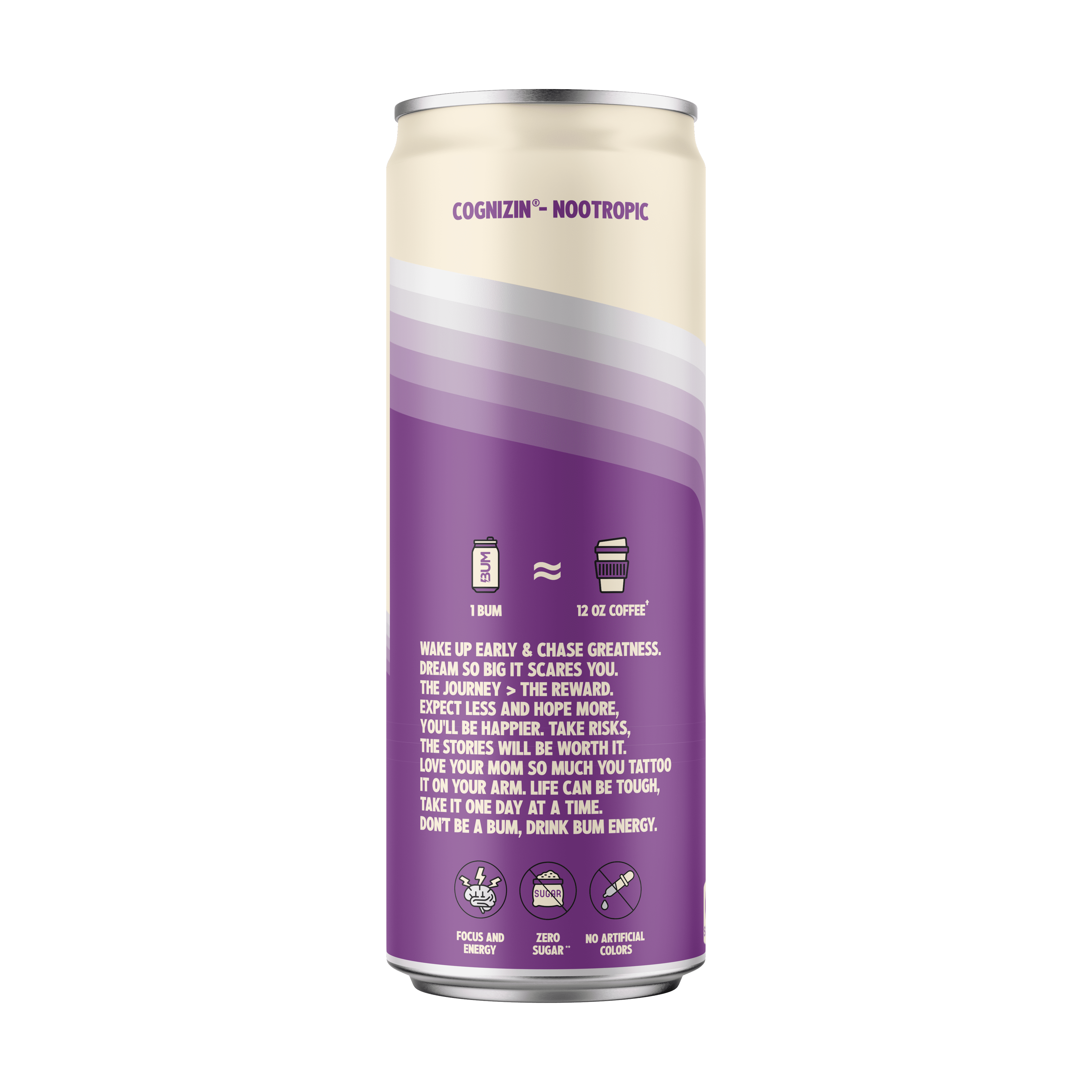 Bum Energy Grape Energy Drink, 112 mg Natural Caffeine, 12 fl oz Can