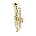 thumbnail image 2 of 1/6 Dollhouse Miniature Metal Trumpet Musical Instrument Model Home Decor, 2 of 7