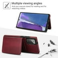 thumbnail image 2 of Allytechgroup Detachable Cards Holder Case for Samsung Galaxy Note 20, RFID Blocking 2 In 1 Wallet PU Leather Case with Stand Compatible with Magsafe Shockproof Cover for Galaxy Note 20, Winered, 2 of 5