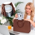 thumbnail image 2 of Laptop Tote Bag for Women 15.6 Inch  Leather  Bags Large Capacity Business Office Work Briefcase, 2 of 6