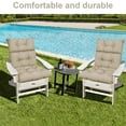 thumbnail image 5 of High Back Adirondack Chair Cushions Set of 2 – 44” x 22” x 4” Waterproof Outdoor Patio Cushions, Fade-Resistant Rocking Chair Cushions for Garden, Porch, Deck – Comfortable & Durable (2-Piece Set), 5 of 6
