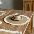 thumbnail image 3 of MKLZ Round Table Placemats Set of 4, Fabric Cloth Kitchen Dining Place Mats, 3 of 6