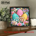 thumbnail image 5 of 2D Flat, 1pc Round Easter Decorative Signs & Plaques - Pastel Floral Easter Eggs Happy Easter Text - Lightweight Wall Hanging Sign for Home, Farmhouse, Cafe, Garage - IndoorOutdoor Spring Party De, 5 of 9