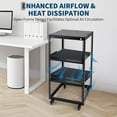 thumbnail image 1 of EDTara 22"-40" Extendable Mobile Server Rack Cart, 500 Lbs Capacity, Lockable Casters, Suitable for Server Rooms, Offices, and a/v Equipment, 1 of 7