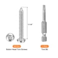 thumbnail image 3 of #8 x 1-1/4" Torx Security Screws, 30Pack Button Head, Self Tapping Screws, 304 Stainless Steel, with Bit T20, 3 of 6