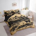 thumbnail image 3 of Manfei Teens Wildlife Reindeer Bedding Comforter Set 7 Pieces, Farmhouse Animal Full Bedding Set, Rustic Countryside Reversible Fitted Sheet Flat Sheet, Luxury Bedroom Decor, 3 of 7