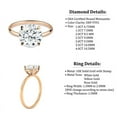 thumbnail image 5 of Cora Jewellery 2.5CT Round Moissanite Enagagement Ring , 10K Rose Gold, 7.5 US, 5 of 7