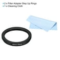 thumbnail image 3 of Uxcell 46mm-39mm Step Down Ring with Cleaning Cloth, 2 Pack Camera Lens Filter Adapter Ring, Black, 3 of 6