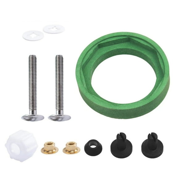 GUYUTING Complete Toilet Tank Gasket Bolt Assembly for Tank to Bowl Connection Durable Metal Rubber Components Leak Solution