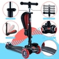 thumbnail image 3 of Scooter de 3 Ruedas Hurtle para Niños y Niñas 1 Año en Adelante, Patin del Diablo, Luces LED en las Ruedas, Manillar Ajustable y Asiento Plegable, Modo Sentado o de Pie con Freno, Negro, 3 of 7