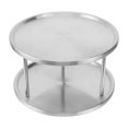 thumbnail image 1 of Assiette à Fruits de Mer en Acier Inoxydable Plat à Collations pour Restaurants 2 Pcs Argent, 1 of 8