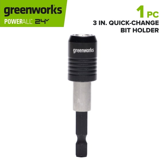 Greenworks 3" Quick-Change Bit Holder, 1/4" Hex Collet, Impact Rated, PA51402A1