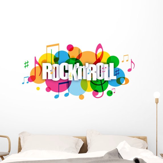 Rock and Roll Music Wall Decal Wallmonkeys Peel and Stick Graphic (48 in W x 27 in H) WM502911