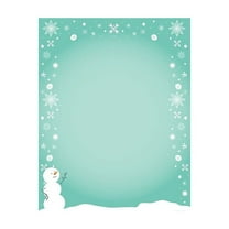 Great Papers! Christmas Stationery Silly Snowman with Snowflakes Holiday Laser and Inkjet Printer Invitation Paper, blue