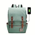 thumbnail image 1 of Retro Outdoor Large Capacity Travel Backpack with USB Charging Port - Perfect for School and Casual Use!, 1 of 5