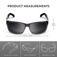 thumbnail image 5 of Xagger Two-Tone Square Polarized Sunglasses for Men Women UV400 Mirrored Driving Fishing Golf Sun Glasses, 5 of 6