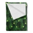 thumbnail image 2 of Firefly Soft Flannel Fleece Blanket, Psychedelic Forest Beetles Bugs Insects Exotic Creatures Wings Wild Pattern, Cozy Plush for Indoor and Outdoor Use, 60" x 80", Dark Green Yellow, by Ambesonne, 2 of 5