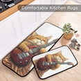 thumbnail image 5 of Cat Playing Guitar Kitchen Mat Set of 2 Cushioned Non Slip Rugs for Bedroom Floor Runner Mats, 5 of 7