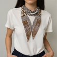 thumbnail image 5 of T-HOTLYST Leopards Pattern Scarf Trendy Outfits Retros Styles Scarves Fashionable Scarf Suitable for Various Occasion, 5 of 17