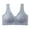 Grey, variant on Women's Front Side Buckle Lace Edge Seamless Yoga Bra Comfortable Supportive Adjustable Sleep Large Cup Sports