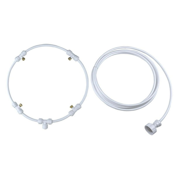 Anillo rociador de 40 cm para ventilador con tubo de 300 cm, kit de ventilador nebulizador exterior para una brisa fresca en el patio, tubo rociador de agua para refrescar el aire libre.