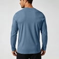 thumbnail image 5 of Mens Shirts Long Sleeve Crew Neck Solid Color Big and Tall Pullover Tops Men's Undershirt Winter Casual Outdoor Sport Base Shirts, 5 of 8