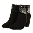 thumbnail image 1 of EeaseMX 1 par de delicadas botas de tacón para otoño e invierno para mujer, botines cortos para boda, 1 of 8
