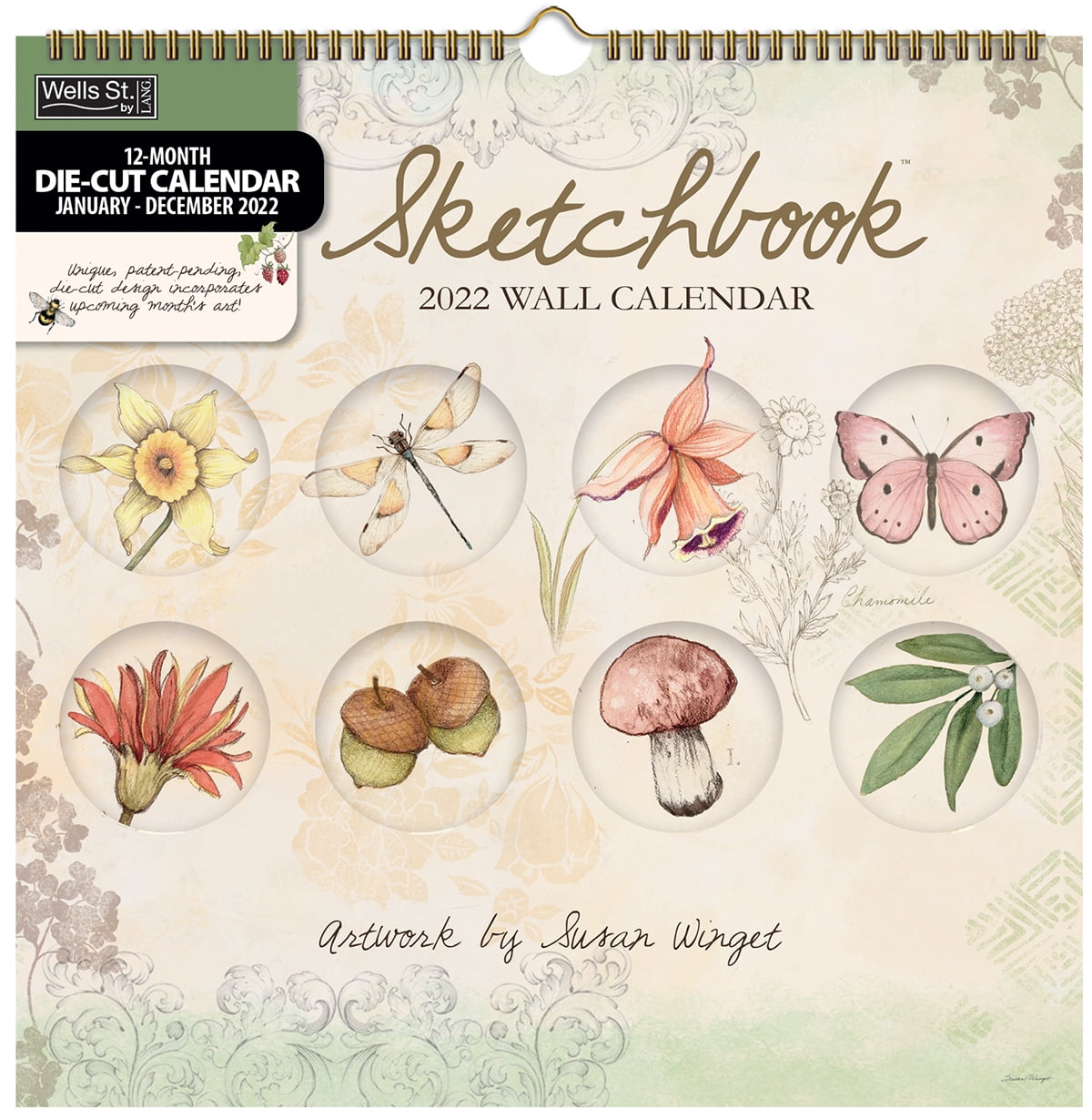 WSBL Sketchbook 2022 12x12 Die-Cut Spiral Calendar