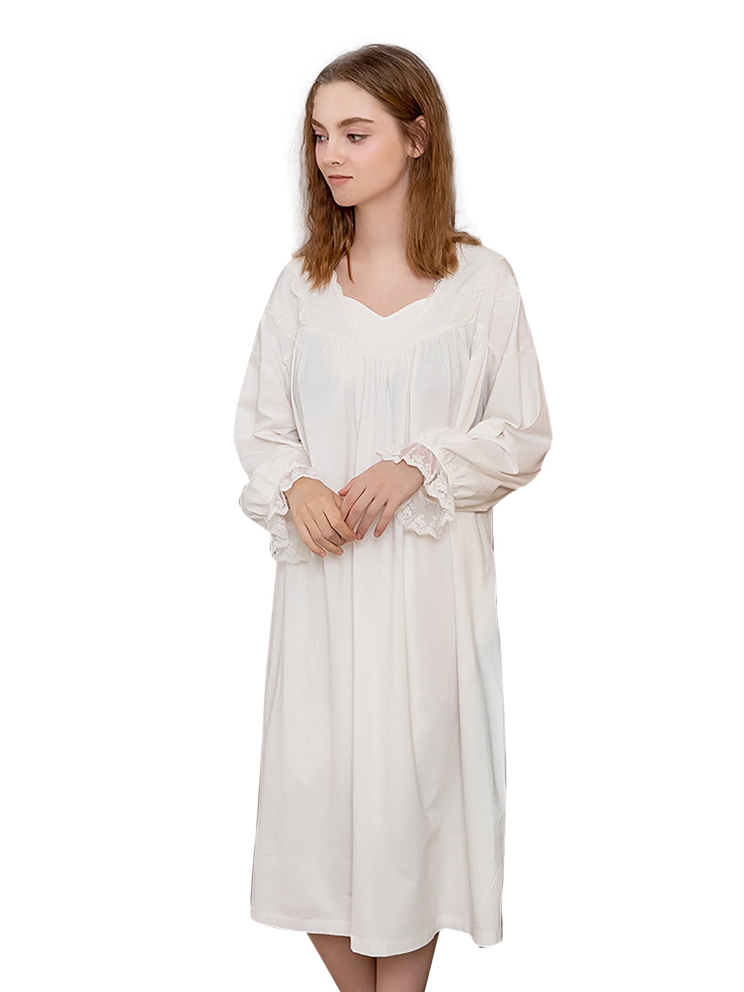 long sleeve lace nightgown