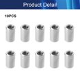 thumbnail image 4 of Huggegwe Écrous de Connexion Ronds pour Manchon Fileté, Écrou de Couplage pour Connecter Deux Arbrex Filetés 10 Pcs CJB91-25813, 4 of 6