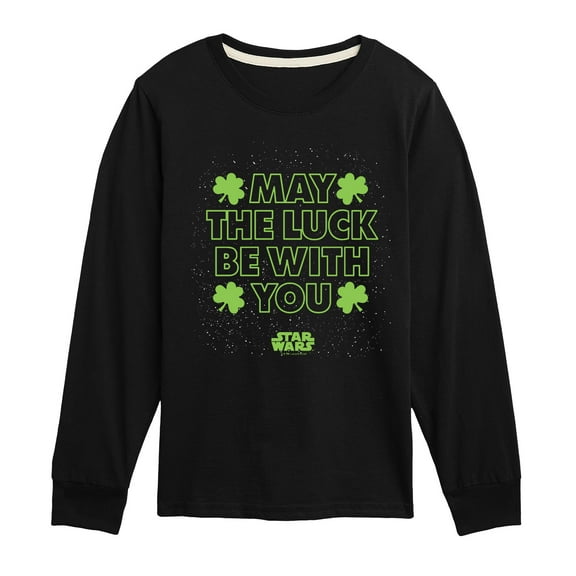 Star Wars - St. Patrick's Day May Luck Be With You - Toddler And Youth Long Sleeve Graphic T-Shirt