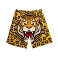 thumbnail image 6 of UVEASISHA Mens Big And Tall Casual Shorts Novelty 3D Animal Printed Summer Beach Shorts Lightweight Breathable Drawstring Swim Trunks with Pockets Yellow M, 6 of 9
