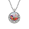 thumbnail image 1 of Local Japanese Famous Sightseeing Necklaces Pendant Retro Moon Stars Jewelry, 1 of 3