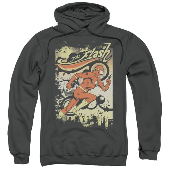 Flash Psychedelic Run Grey Pullover Hoodie-Men's 2XLarge
