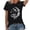 Black, variant on Womens Astronaut Graphic T-Shirt Casual Round Neck Short Sleeve Space Theme Top Loose Fit Summer Fashion Tee Science Inspired Clothes