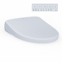 TOTO® S7A WASHLET®  Electronic Bidet Toilet Seat with EWATER ® Bowl and Wand Cleaning, Auto Open and Close Contemporary Lid, Elongated, Cotton White - SW4736AT40#01