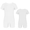 thumbnail image 6 of inhzoy Girls Boys Short Sleeves Ballet Dance Unitard Leotard White 12, 6 of 6