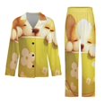 thumbnail image 3 of Cute Doggie Teacup Women's Long Sleeve Flannel Pajama Set Sleepwear XL, 3 of 5