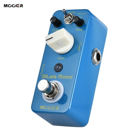 MOOER Blue Mood Blues Style Overdrive Guitar Effect Pedal 2 Modes(Bright/) True Bypass Full Metal (Best Guitar Overdrive Pedals 2019)