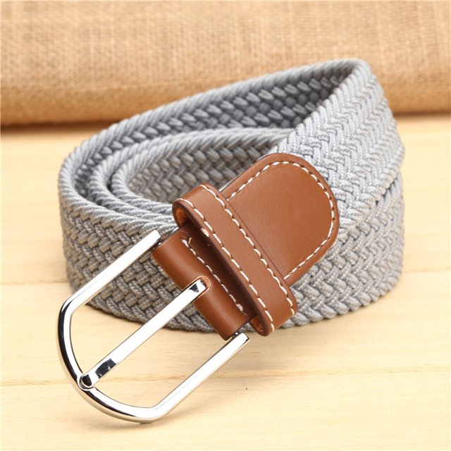 Kelon Ceinture Liquidation Ceinture en Polyester Hommes Femmes Mode Ceinture de Taille Étroite Extensible Ceinture de Robe Ceinture de Pantalon Boucle Ceinture en Toile